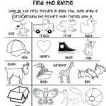 10 Printable Rhyming Worksheet For Kindergarten