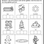 10 Syllable Winter Worksheet Free Kindergarten