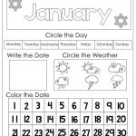 12 Printable Preschool Calendar Worksheet Pages Month