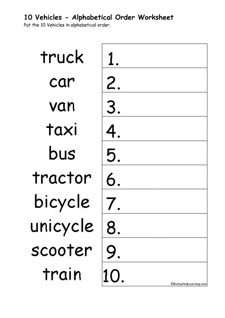 14 Best Images Of ABC Order Letters Worksheets Printable