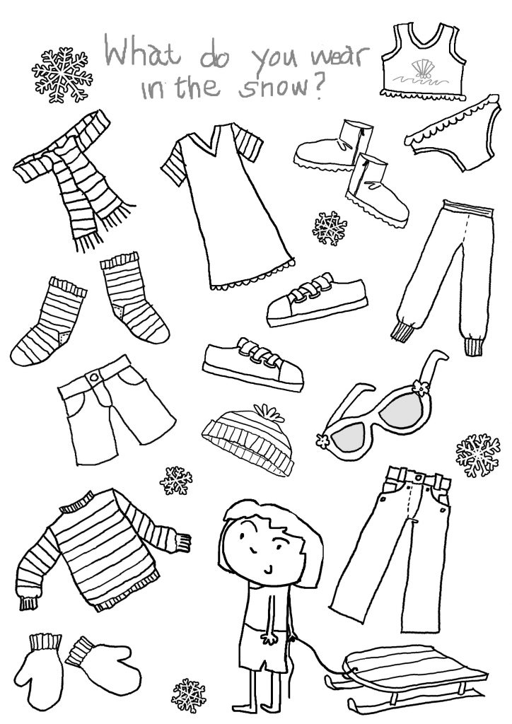 14 Best Images Of Clothes For Children Worksheets Winter