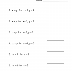 17 Best Images Of Pre Algebra Worksheets Free Printable