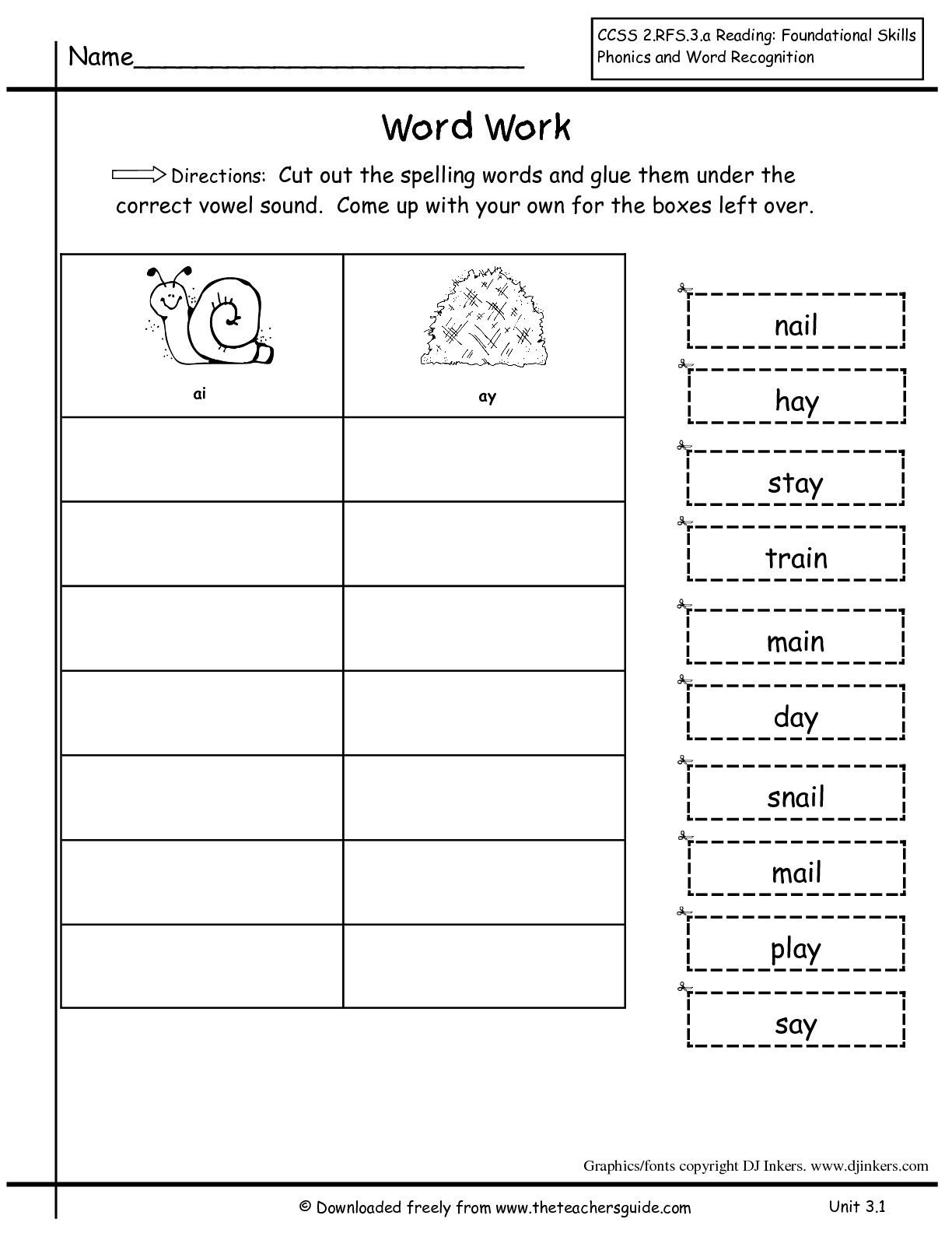 2nd Grade Spelling Worksheets To Printable 2nd Grade 