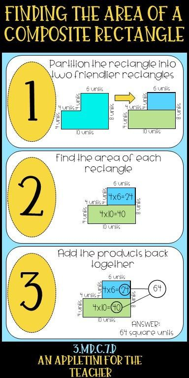 3rd Grade Finding The Area Of A Composite Rectangle 