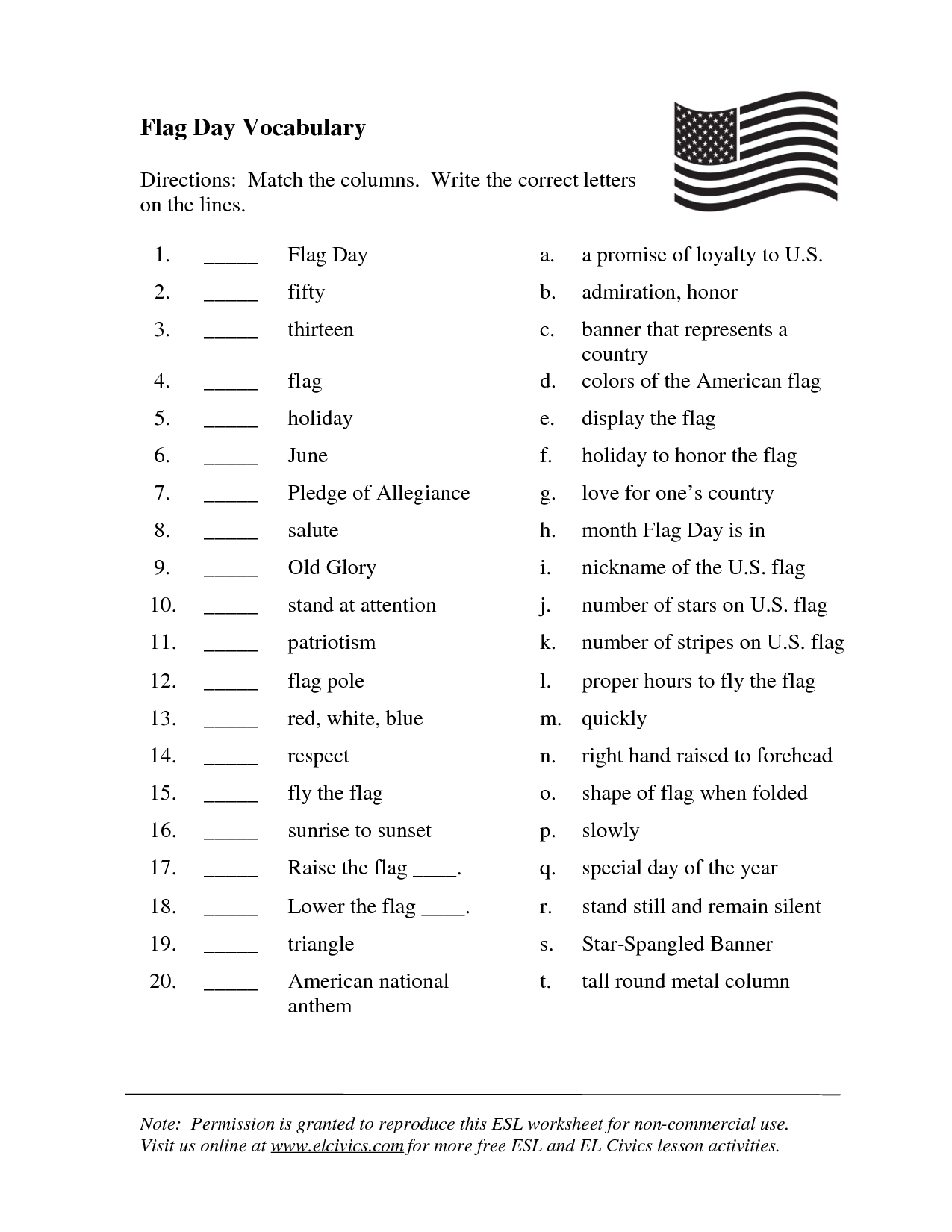 6 Best Images Of Printable Flag Worksheet American Flag 
