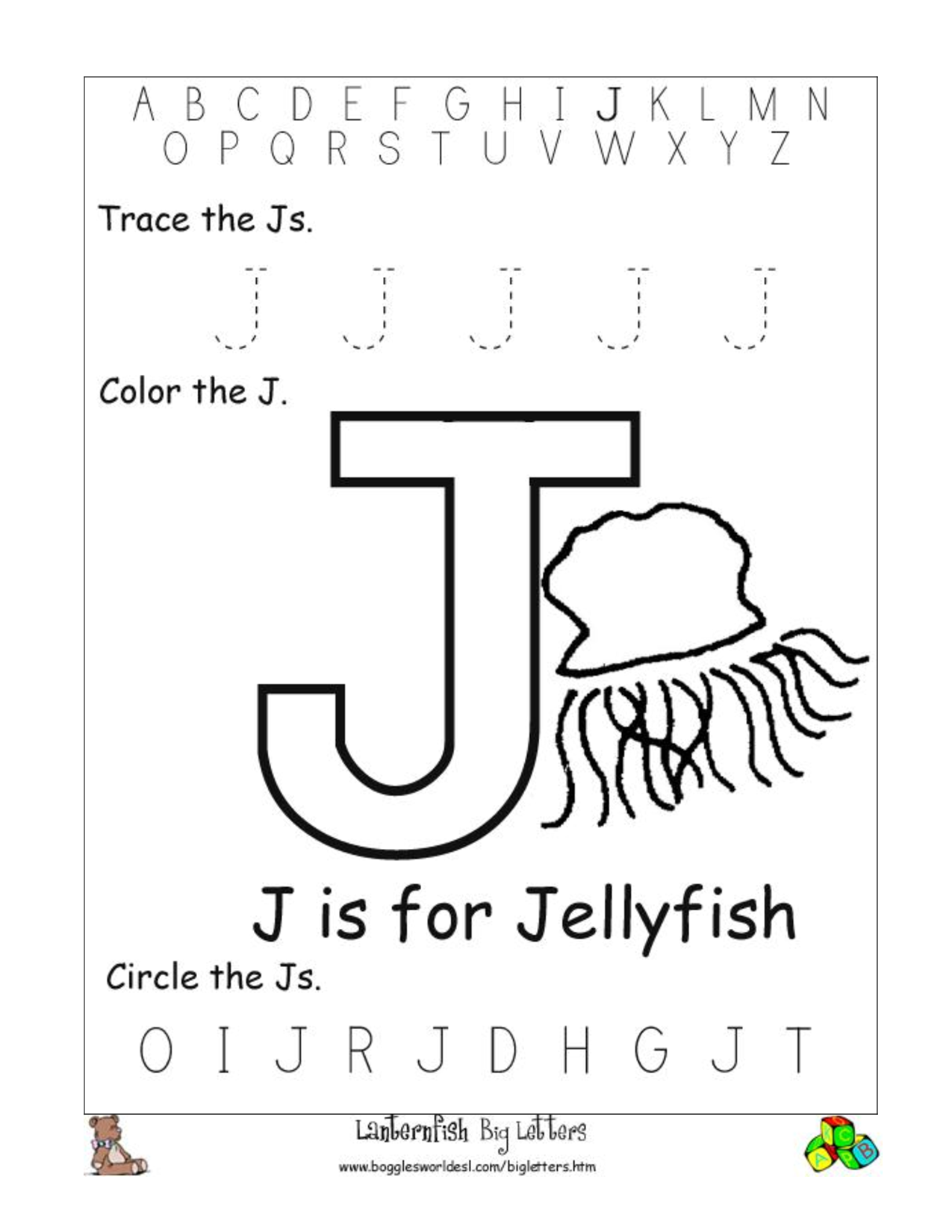 8 Best Images Of Letter JJ Worksheet Letter J 