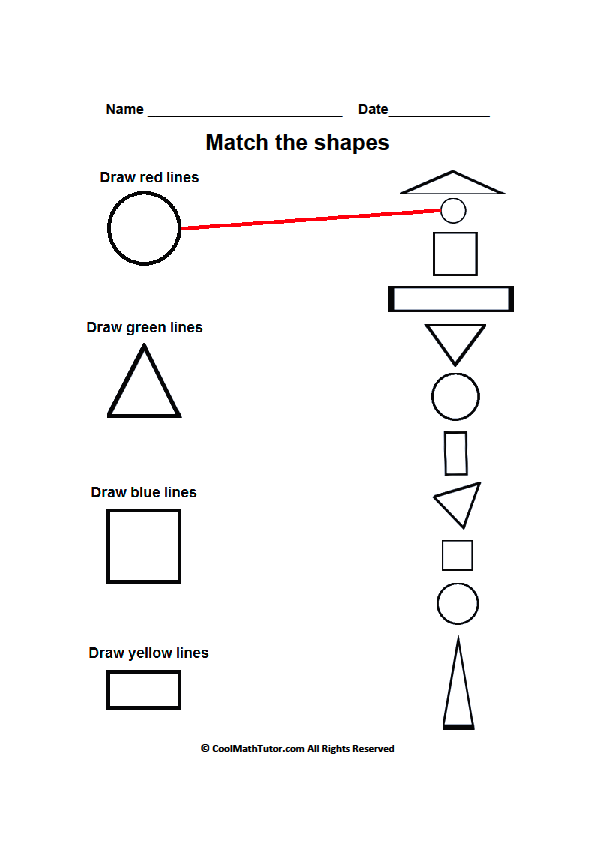 9 Best Images Of And Shapes Cut Matching Paste Worksheet 