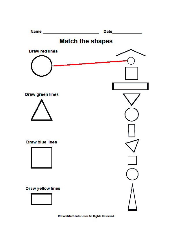 9 Best Images Of And Shapes Cut Matching Paste Worksheet