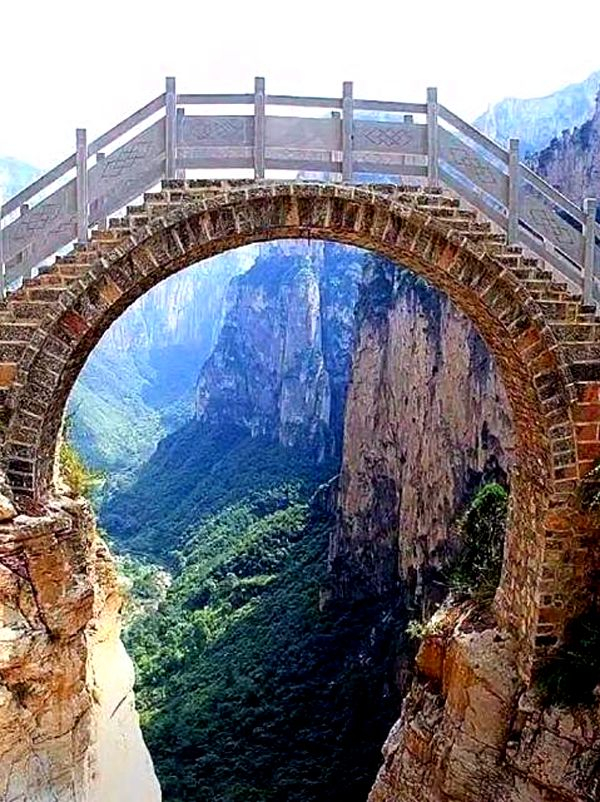 A Brick Arch Bridge In China Arch Bridge Natural Beauty 
