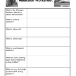 Addiction Recovery Worksheets Printable Worksheets And