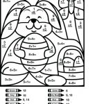 Addition Coloring Worksheets 4th Grade Easter Math