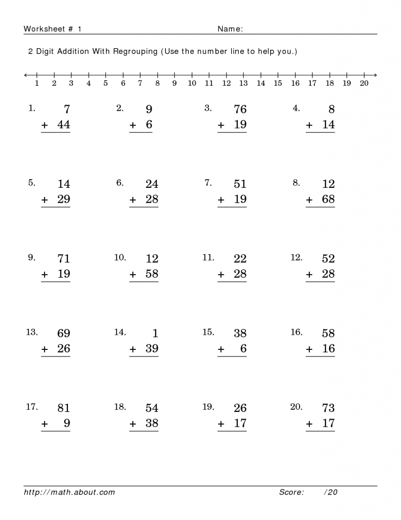 Addition With Regrouping Practice