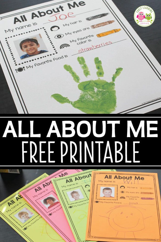 All About Me Printable Worksheets For Preschoolers ...