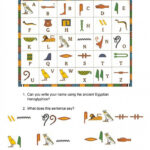 Ancient Egypt Hieroglyphics Worksheets 99Worksheets