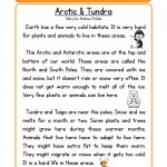 Arctic Tundra Life Science Reading Comprehension