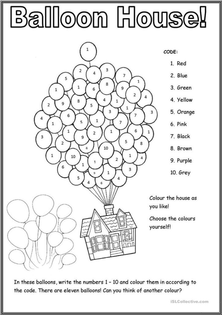 Balloon House Worksheet Free ESL Printable Worksheets