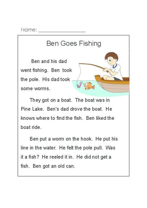 Ben Goes Fishing KidsPressMagazine Phonics Reading