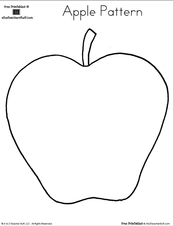 Blank Apple Writing Page Or Shape Book free Printable 