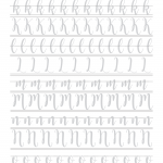 Calligraphy Template Hand Lettering Practice Sheets