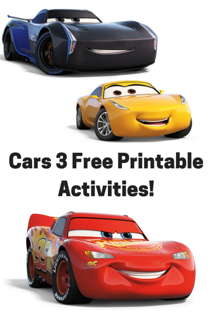 Cars 3 Free Printable Activities With Ashley And
