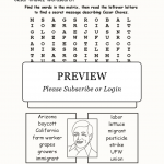 Cesar Chavez Wordsearch Enchanted Learning
