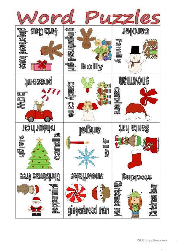 Christmas Puzzle Worksheet Free ESL Printable Worksheets 