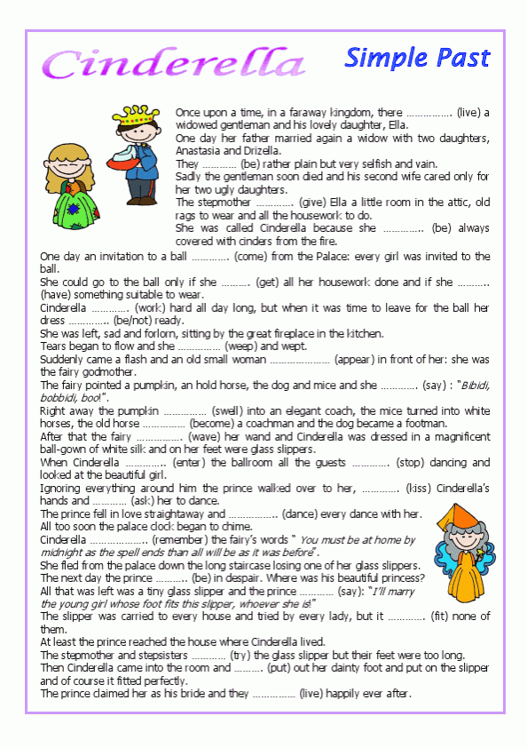 Cinderella ESL Printable Worksheets And English Exercises
