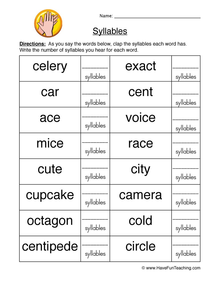 Closed Syllables Worksheets Search Results Calendar 2015