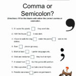 Comma Worksheet Middle School Pdf Ma Semicolon Punctuation
