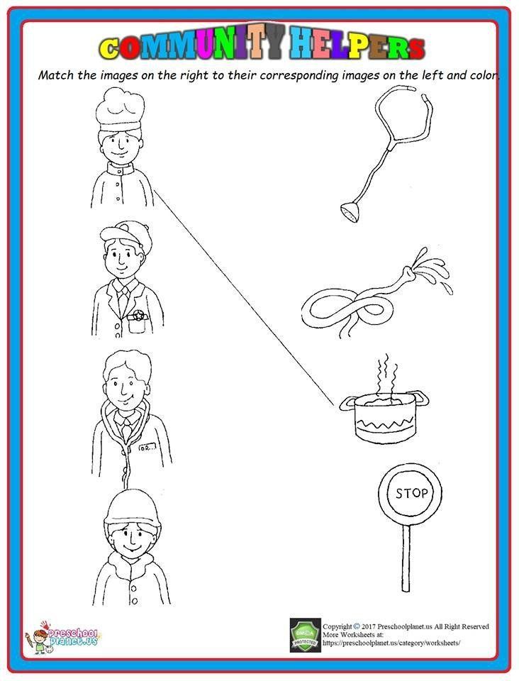 Community Helpers Kindergarten Worksheets Munity Helpers 
