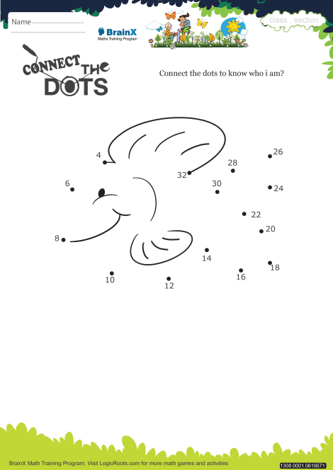 Connect The Dots Fish Math Worksheet For Kindergarten 