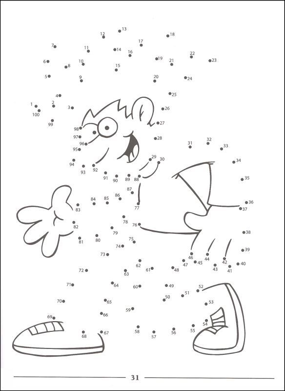 Connect The Dots To 100 Coloring Home