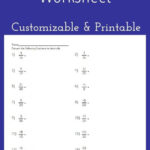 Converting Fractions To Decimals Worksheet Customizable