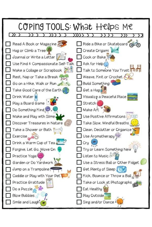 Coping Skills For Kids Checklist A Fun School Counseling 
