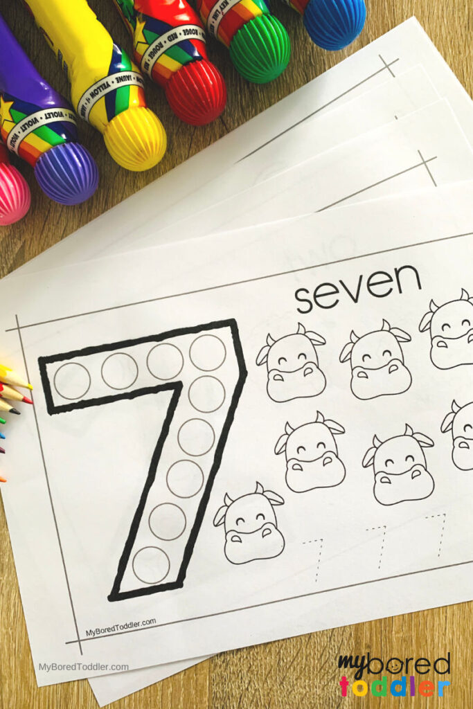 Counting Do A Dot Printable Free Worksheets 1 10 My