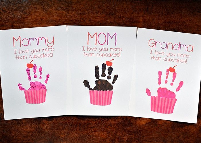 Cupcake Handprint Gift For Mother s Day Free Printables 