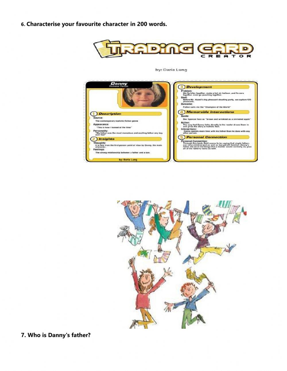 Danny The Champion Of The World Worksheet