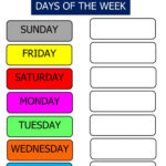 Days Of The Week Online Pdf Worksheet