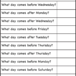 Days Of The Week Worksheet FREE Printable Worksheets