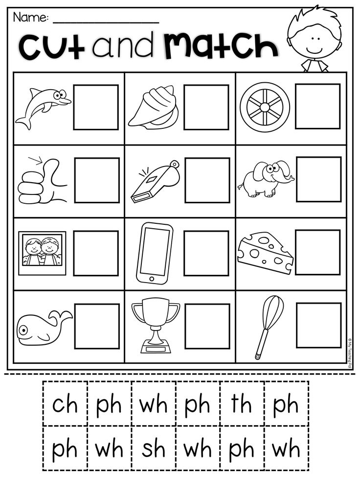 Digraph Match Worksheet For Ch Sh Th Ph And Wh This 