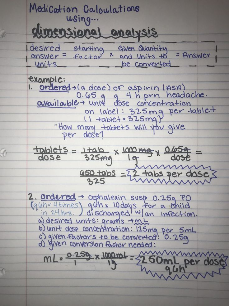 Dimensional Analysis Worksheet 2 Medication Calculations 