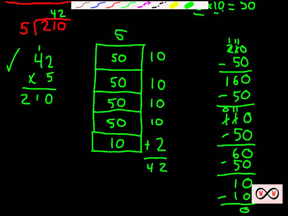 Division The Area Model Word Problems With Single Digit 