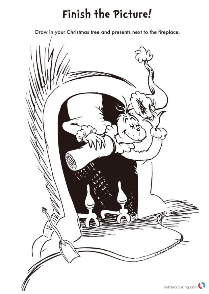 Dr Seuss Coloring Pages GRINCH Christmas Printable Dr | AlphabetWorksheetsFree.com