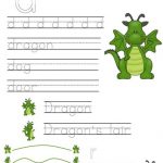Dragon Handwriting Practice Printable Simple Fun For