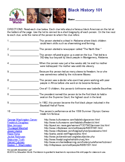 Education World Lesson052 1 pdf Black History Month