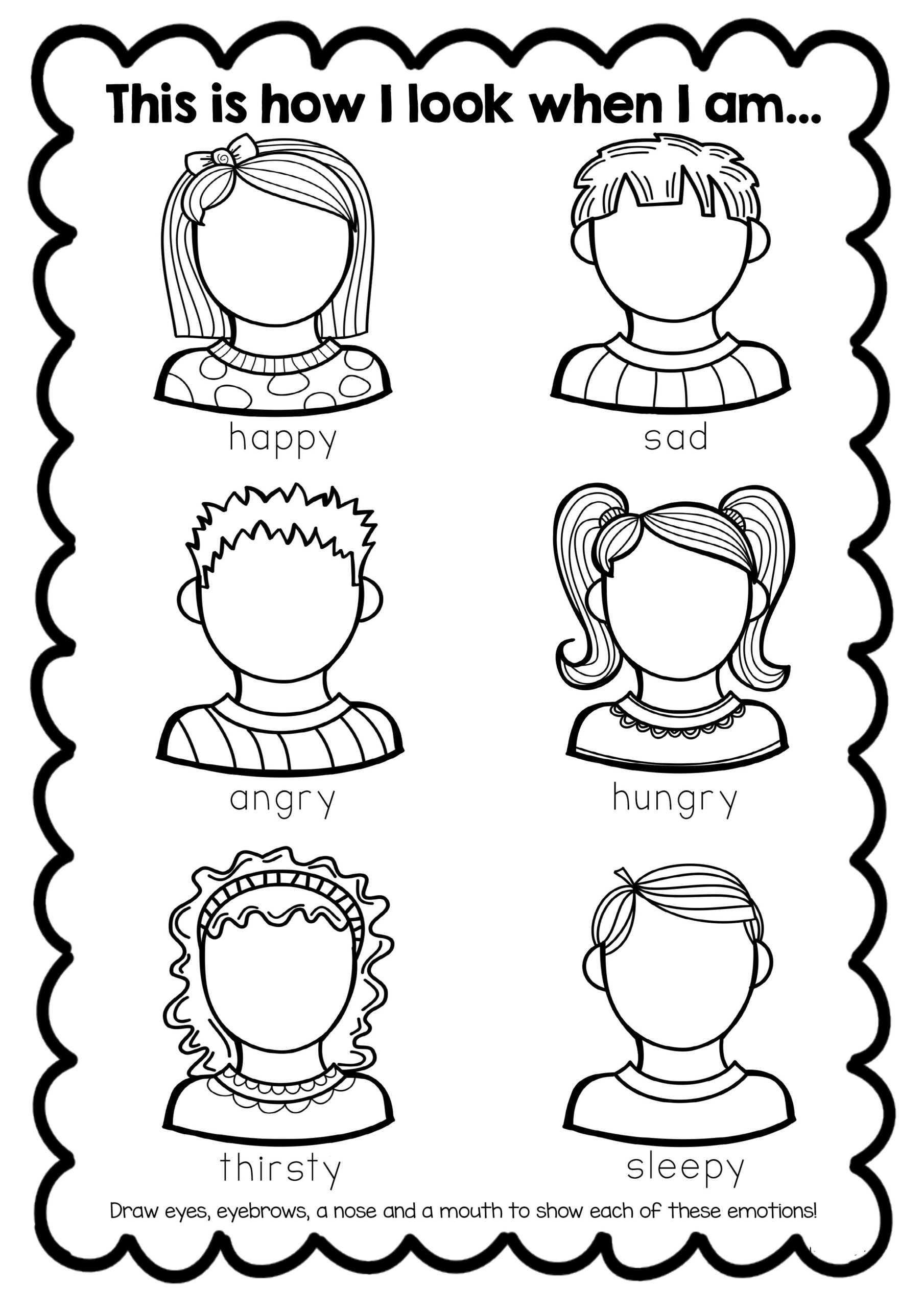 Feelings Worksheets Kindergarten Thekidsworksheet