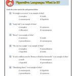 Figurative Language What Is It Worksheet Language