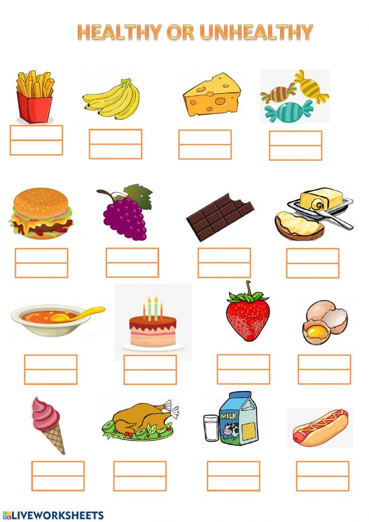 Food Healthy Unhealthy Food Worksheet Healthy And 