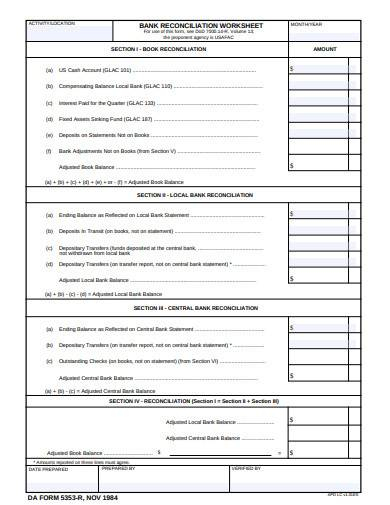 FREE 6 Bank Reconciliation Worksheet Samples In PDF Excel