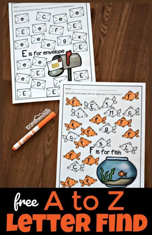 FREE A To Z Letter Find Free Homeschool Deals 